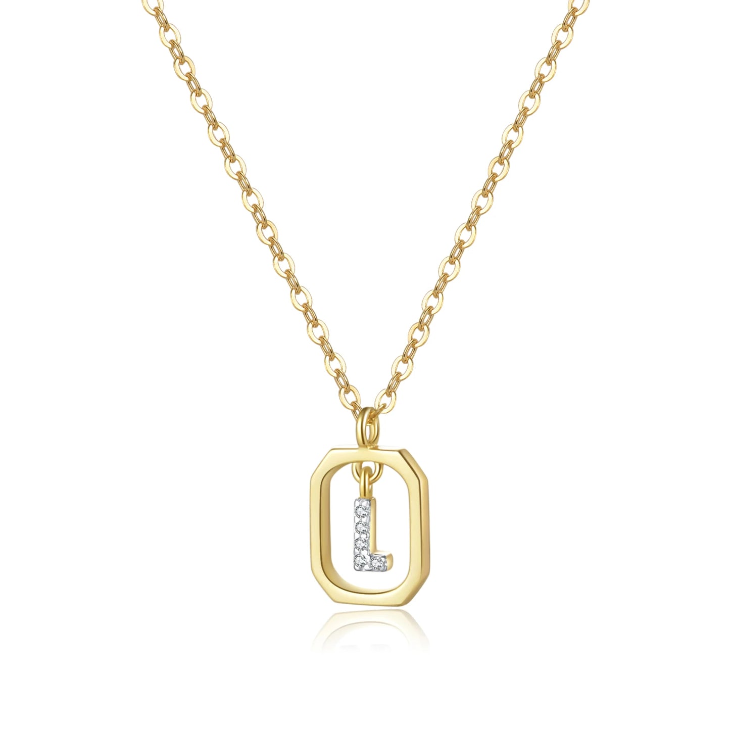 18K Gold Plated Sterling Silver Initial Luxury Choker