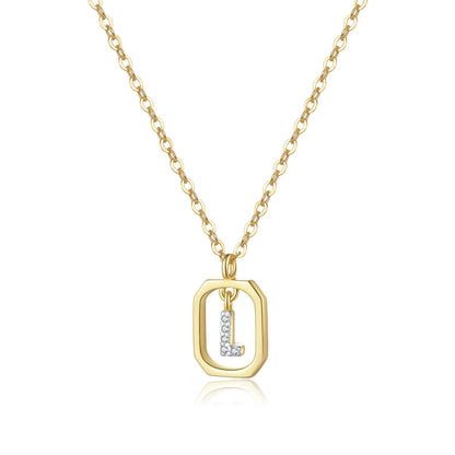 18K Gold Plated Sterling Silver Initial Luxury Choker