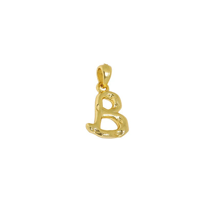 18K Gold Plated Sterling Silver Letter Charm with Universal Chain