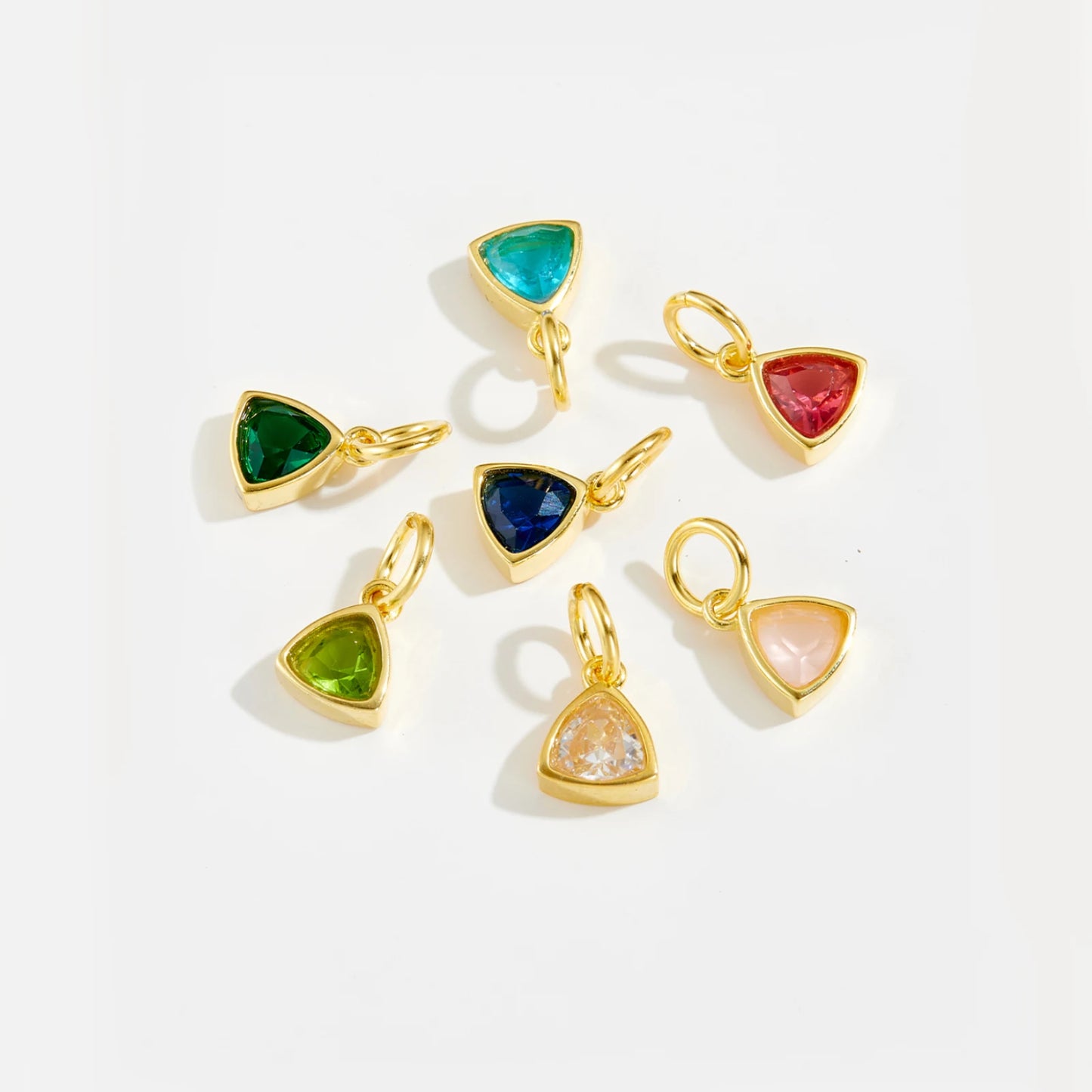 18K Gold Plated Sterling Silver Birth Gems