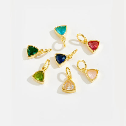 18K Gold Plated Sterling Silver Birth Gems