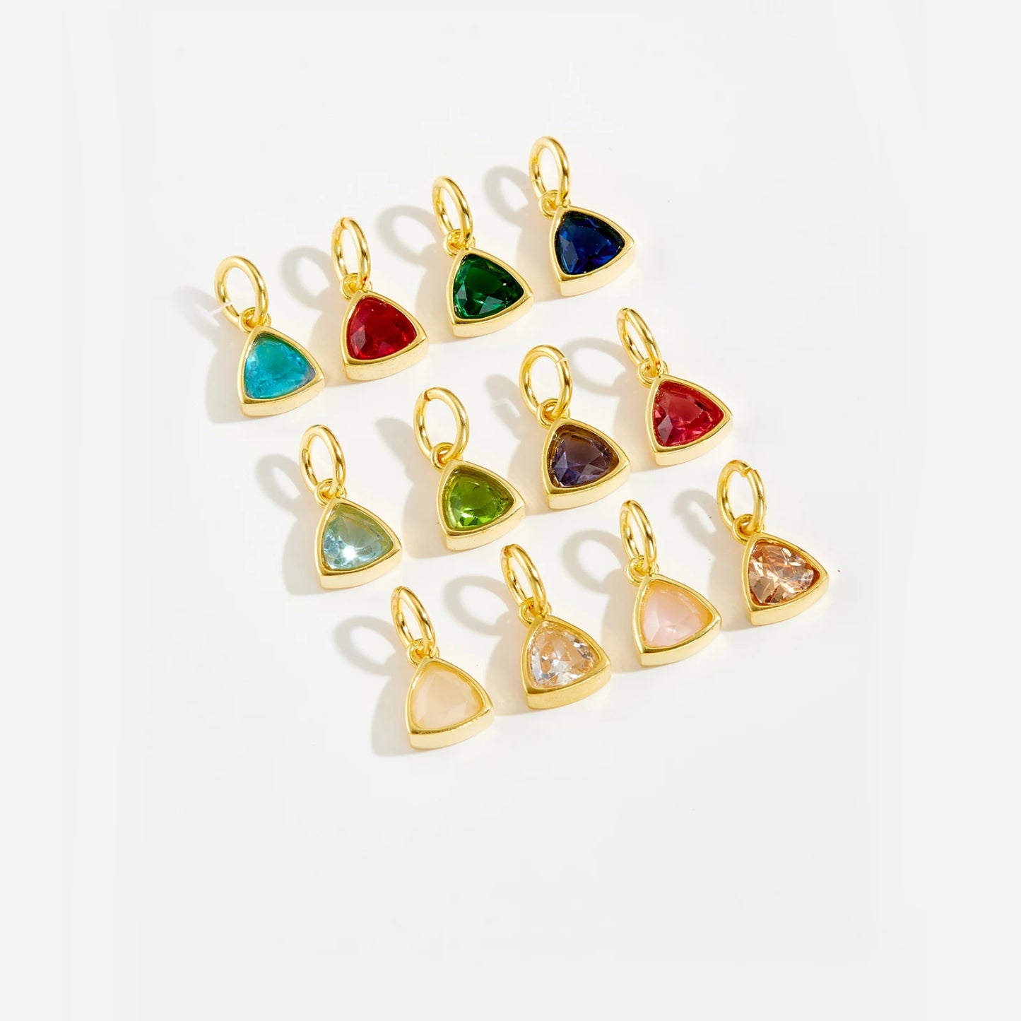 18K Gold Plated Sterling Silver Birth Gems