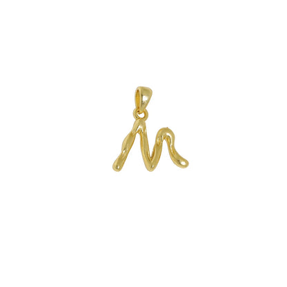 18K Gold Plated Sterling Silver Letter Charm with Universal Chain