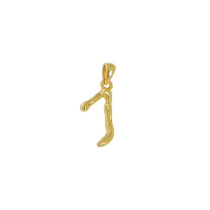 18K Gold Plated Sterling Silver Letter Charm with Universal Chain