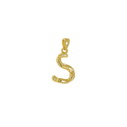 18K Gold Plated Sterling Silver Letter Charm with Universal Chain