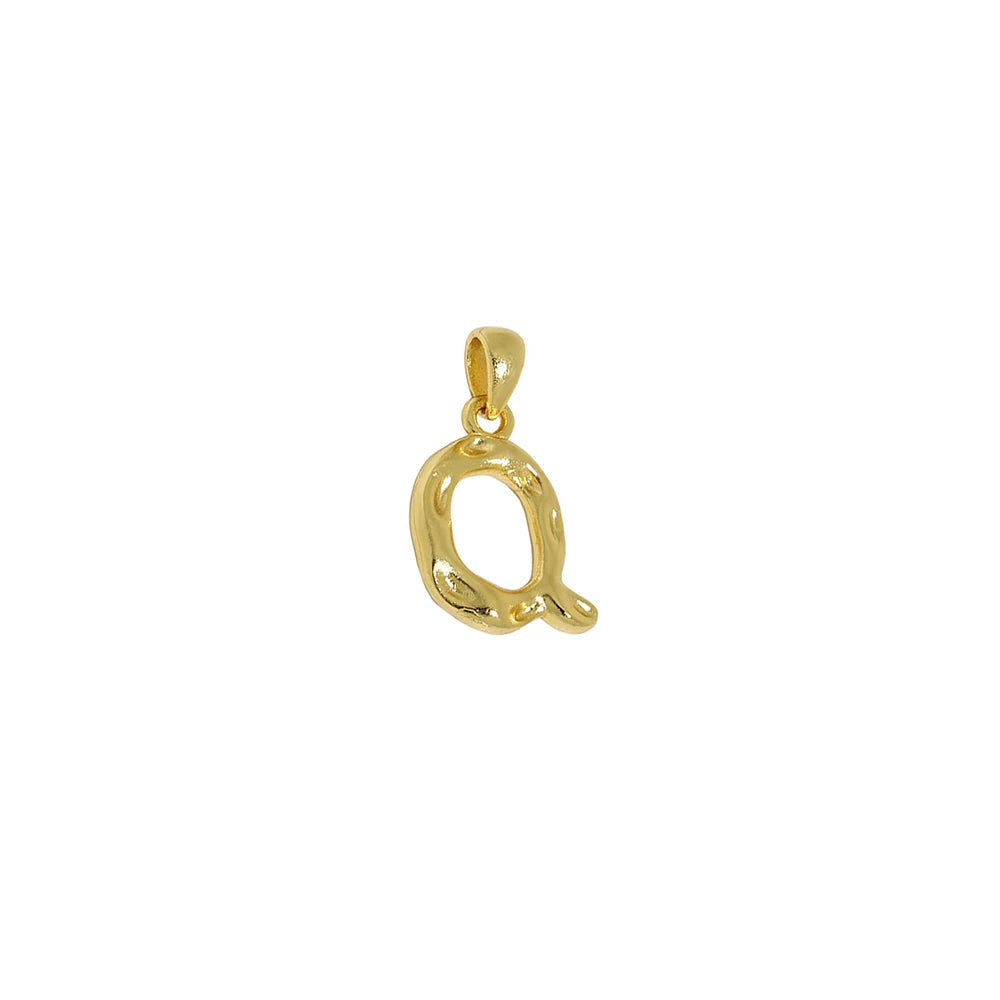 18K Gold Plated Sterling Silver Letter Charm with Universal Chain