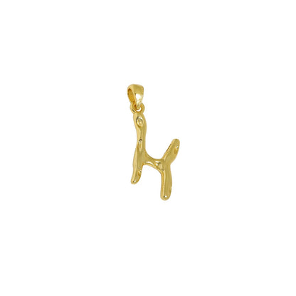 18K Gold Plated Sterling Silver Letter Charm with Universal Chain