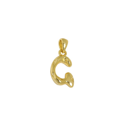 18K Gold Plated Sterling Silver Letter Charm with Universal Chain